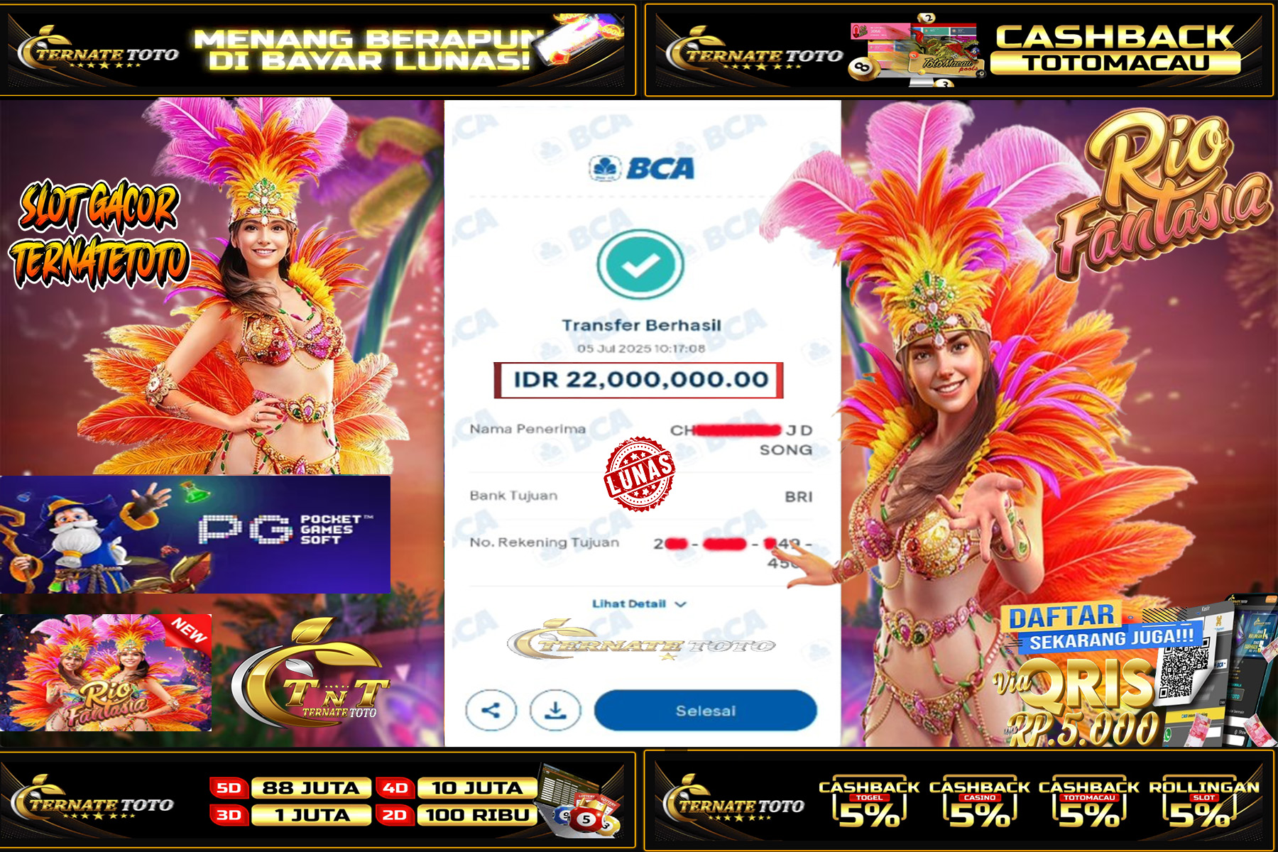 TERNATETOTO - JACKPOT RUJAK BONAZA Rp.22,000,000,-